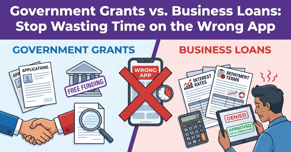 government grants vs business loans UK